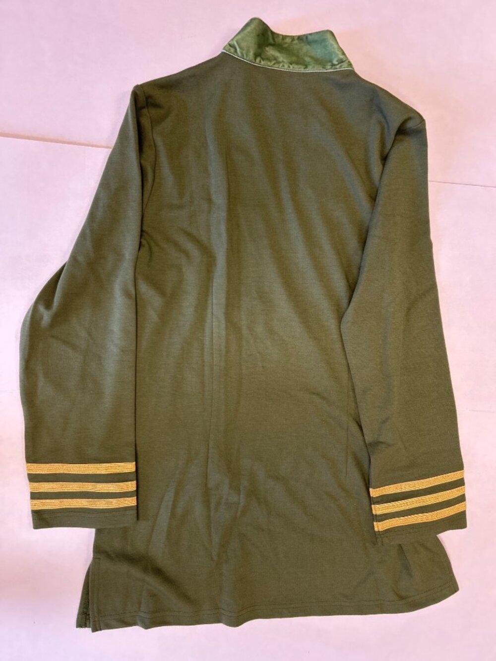STS SAIL TO SABLE Velvet Border Tunic Top Green Size Small NWT - Picture 3 of 6